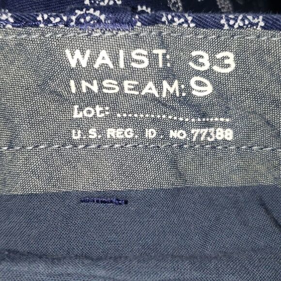 J. CREW Mens Paisley Stretch Cotton Shorts In Deep Baltic 33 style h7386 - Picture 8 of 8